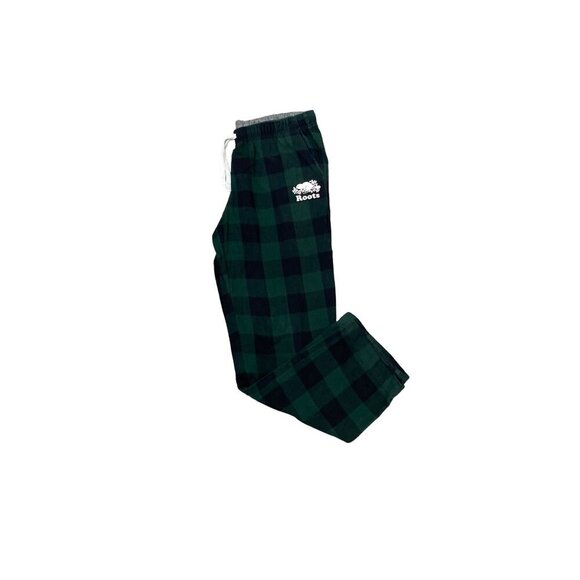 ROOTS OF CANADA MEN'S GREEN/BLUE BUFFALO PLAID LOUNGE PAJAMA PANTS SZ S NWOT